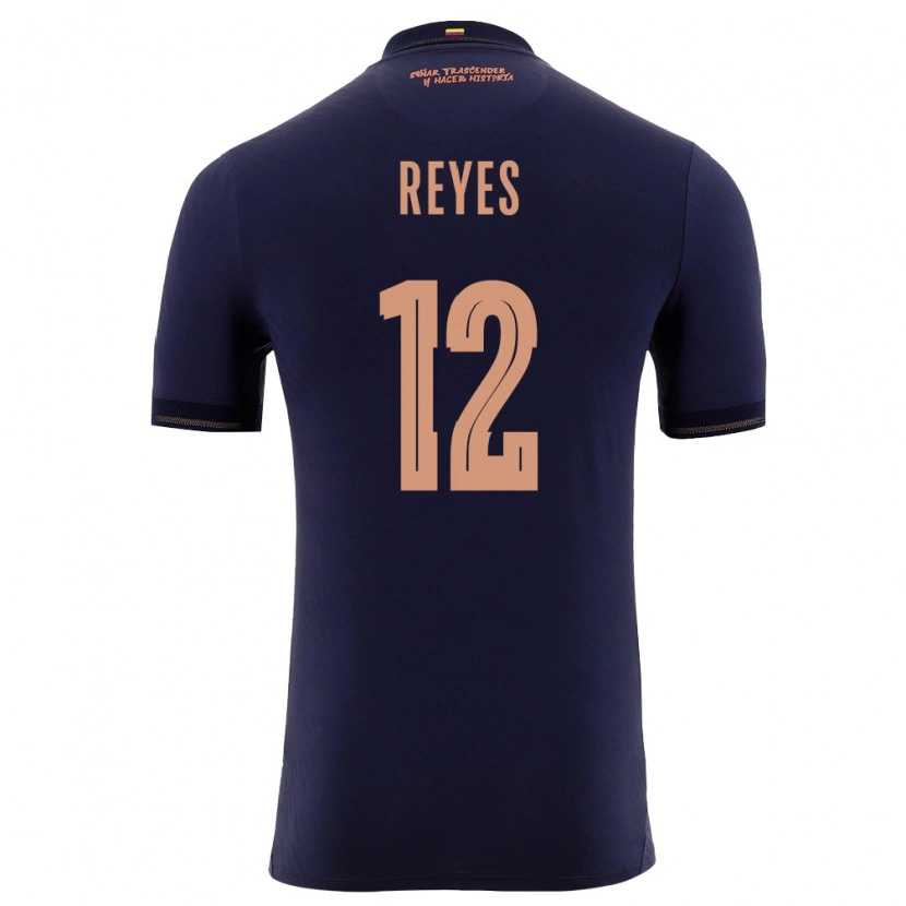 Danxen Kid Ecuador Jhafets Reyes #12 Navy Gold Away Jersey 26-28 T-Shirt