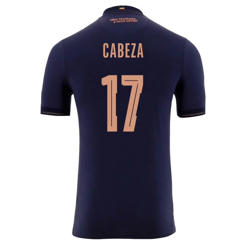 Danxen Kid Ecuador Eduín Cabeza #17 Navy Gold Away Jersey 26-28 T-Shirt