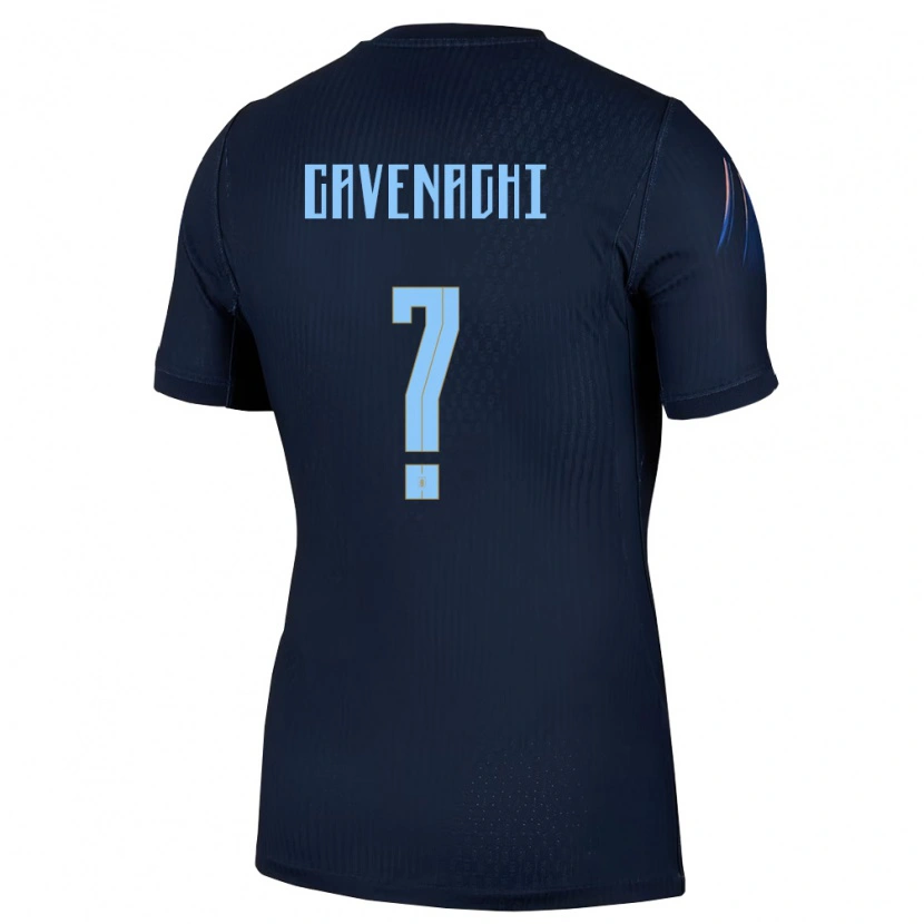 Danxen Kid Uruguay Benjamín Cavenaghi #0 Black Blue Away Jersey 26-28 T-Shirt