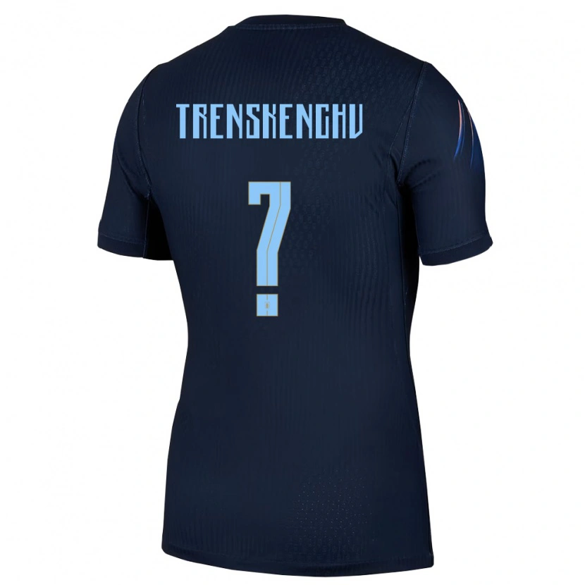 Danxen Kid Uruguay Simón Trenskenchu #0 Black Blue Away Jersey 26-28 T-Shirt