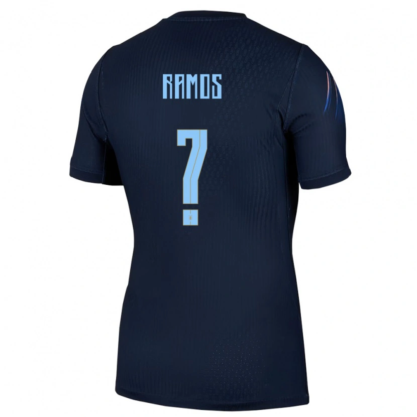 Danxen Kid Uruguay Franco Ramos #0 Black Blue Away Jersey 26-28 T-Shirt