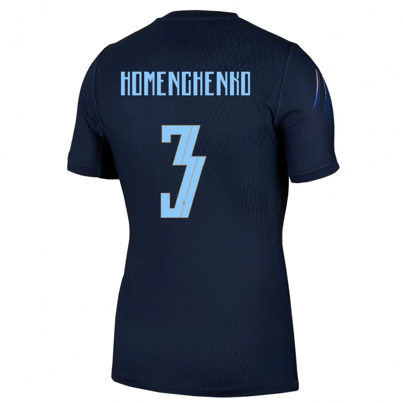 Danxen Kid Uruguay Santiago Homenchenko #3 Black Blue Away Jersey 26-28 T-Shirt