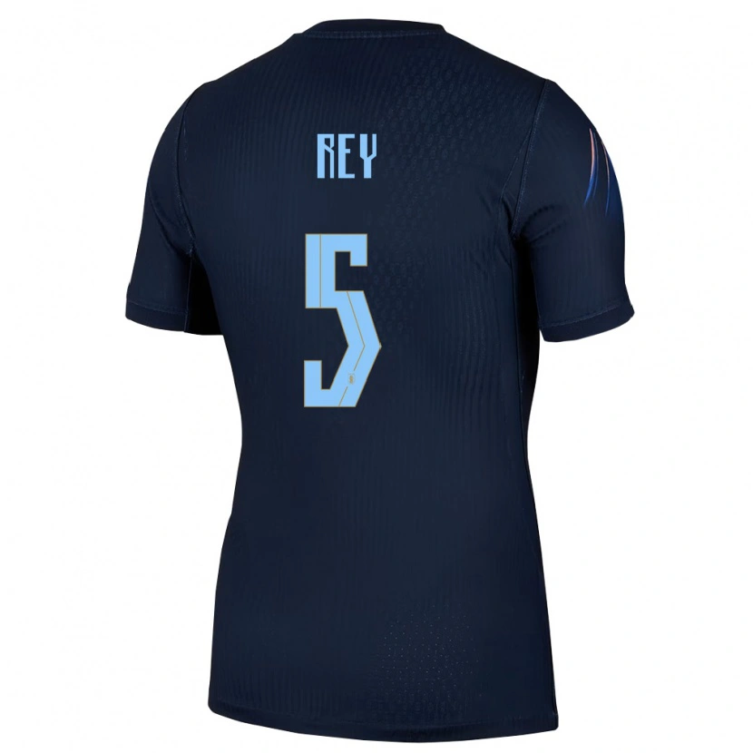 Danxen Kid Uruguay Rodrigo Rey #5 Black Blue Away Jersey 26-28 T-Shirt