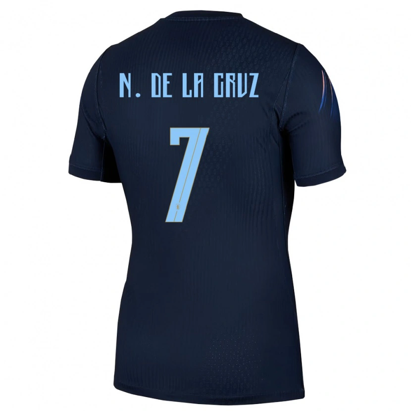 Danxen Kid Uruguay Nicolás De La Cruz #7 Black Blue Away Jersey 26-28 T-Shirt