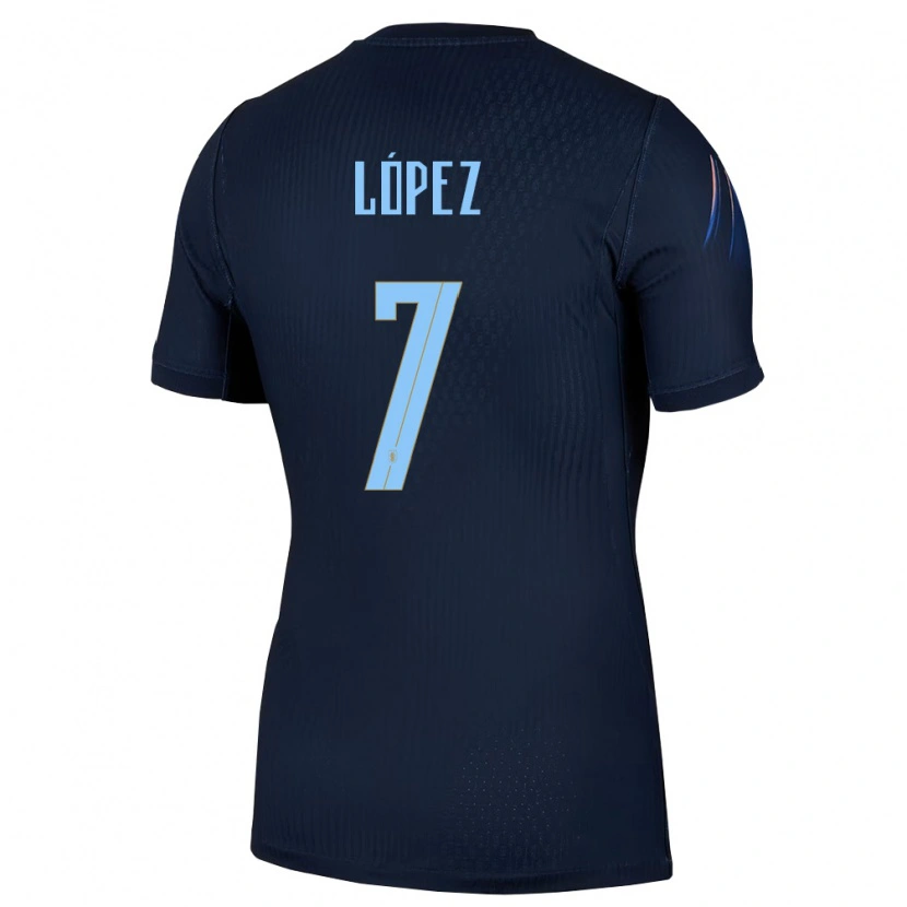 Danxen Kid Uruguay Nahuel López #7 Black Blue Away Jersey 26-28 T-Shirt