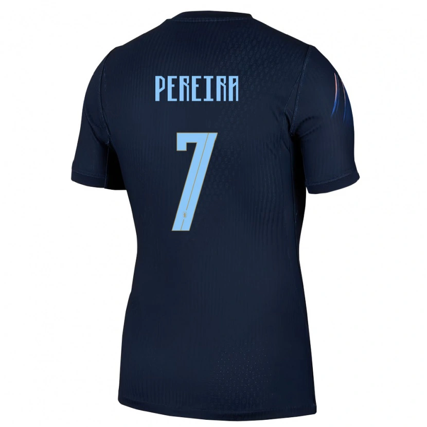Danxen Kid Uruguay Bruno Pereira #7 Black Blue Away Jersey 26-28 T-Shirt