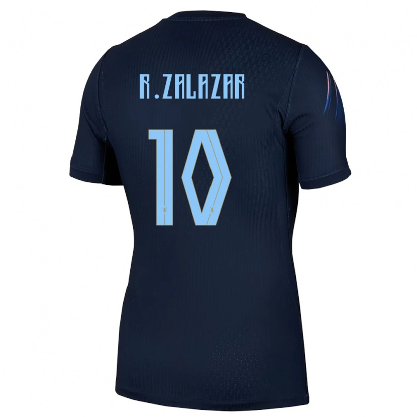 Danxen Kid Uruguay Rodrigo Zalazar #10 Black Blue Away Jersey 26-28 T-Shirt