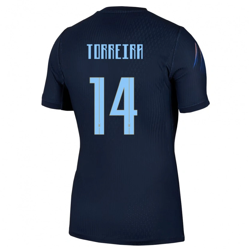 Danxen Kid Uruguay Lucas Torreira #14 Black Blue Away Jersey 26-28 T-Shirt