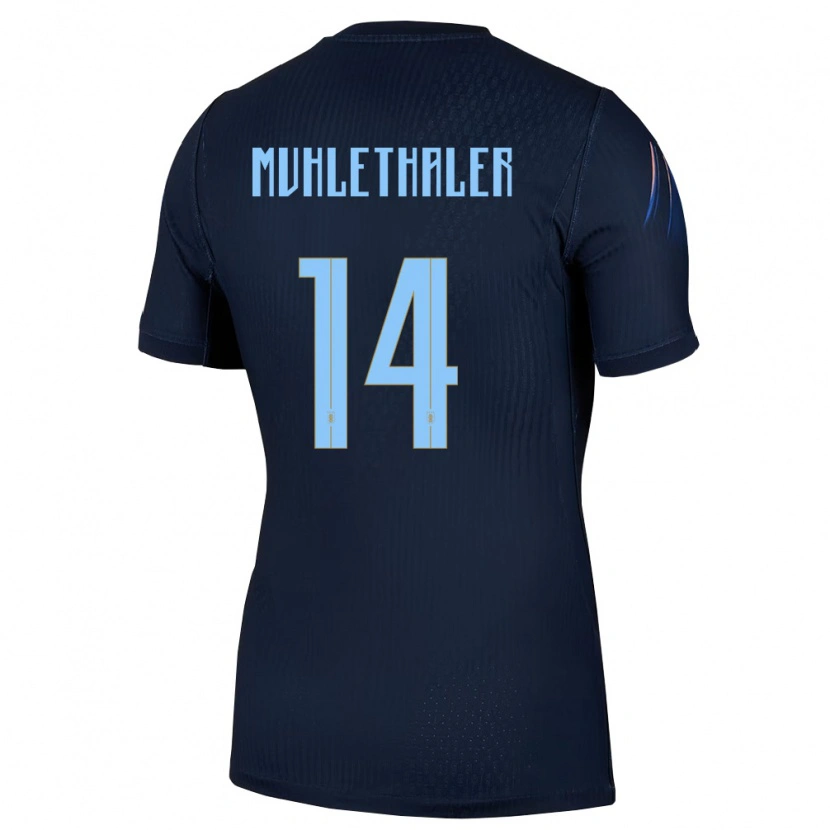 Danxen Kid Uruguay Stiven Muhlethaler #14 Black Blue Away Jersey 26-28 T-Shirt