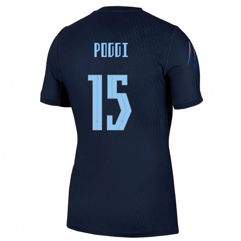 Danxen Kid Uruguay Vicente Poggi #15 Black Blue Away Jersey 26-28 T-Shirt