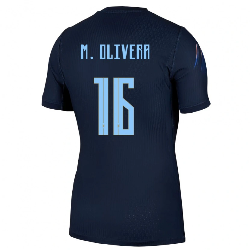 Danxen Kid Uruguay Mathías Olivera #16 Black Blue Away Jersey 26-28 T-Shirt