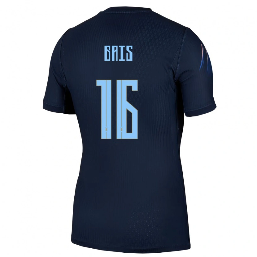 Danxen Kid Uruguay Federico Bais #16 Black Blue Away Jersey 26-28 T-Shirt