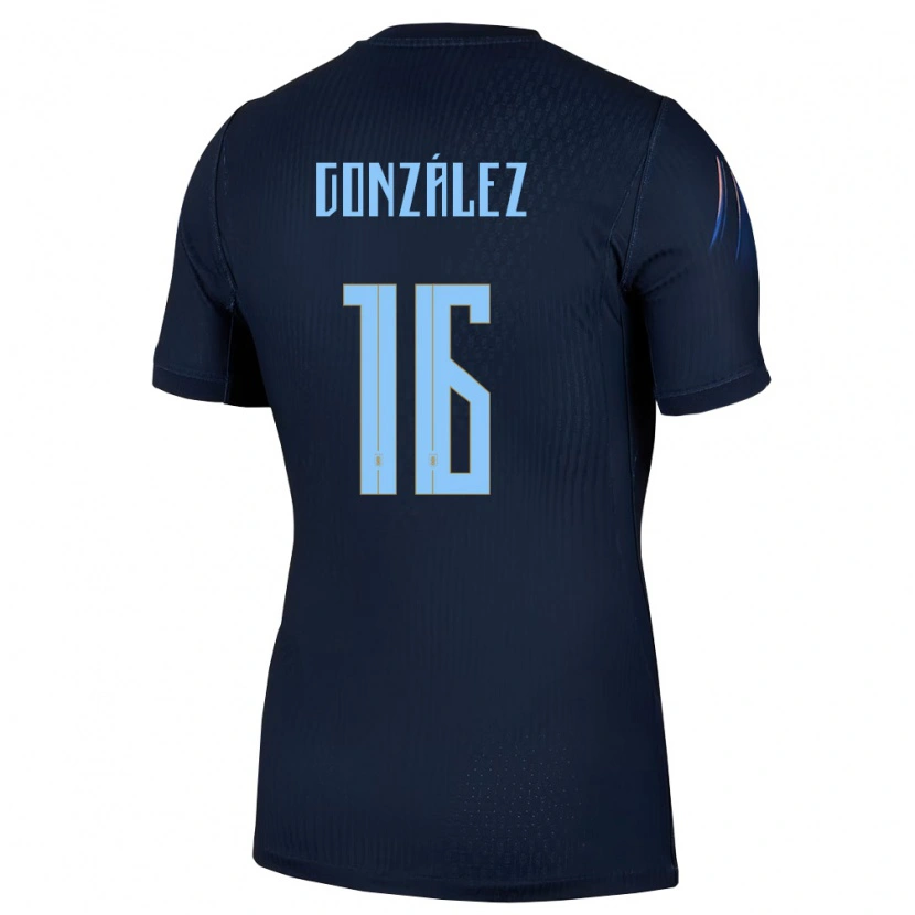 Danxen Kid Uruguay Lorena Gonzalez #16 Black Blue Away Jersey 26-28 T-Shirt