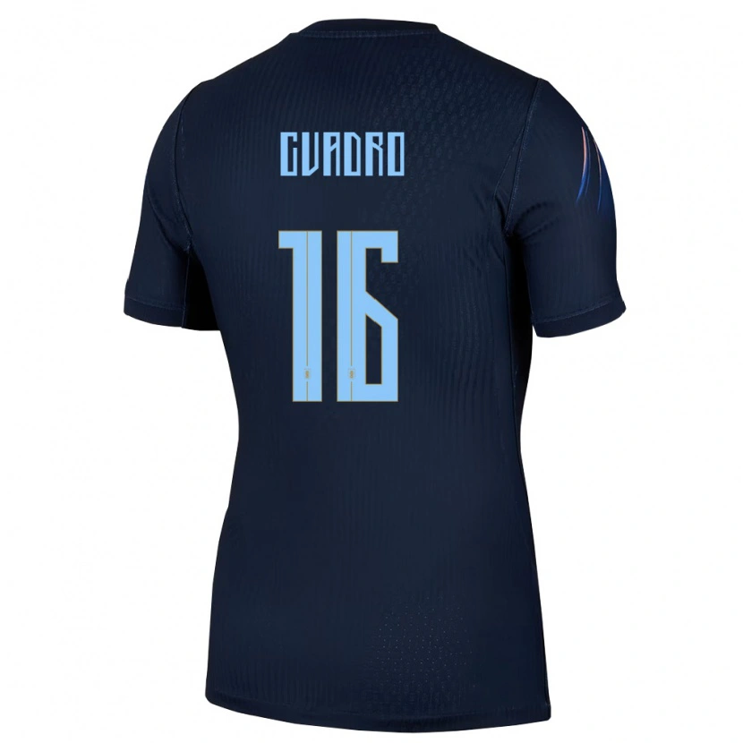 Danxen Kid Uruguay Alexis Cuadro #16 Black Blue Away Jersey 26-28 T-Shirt
