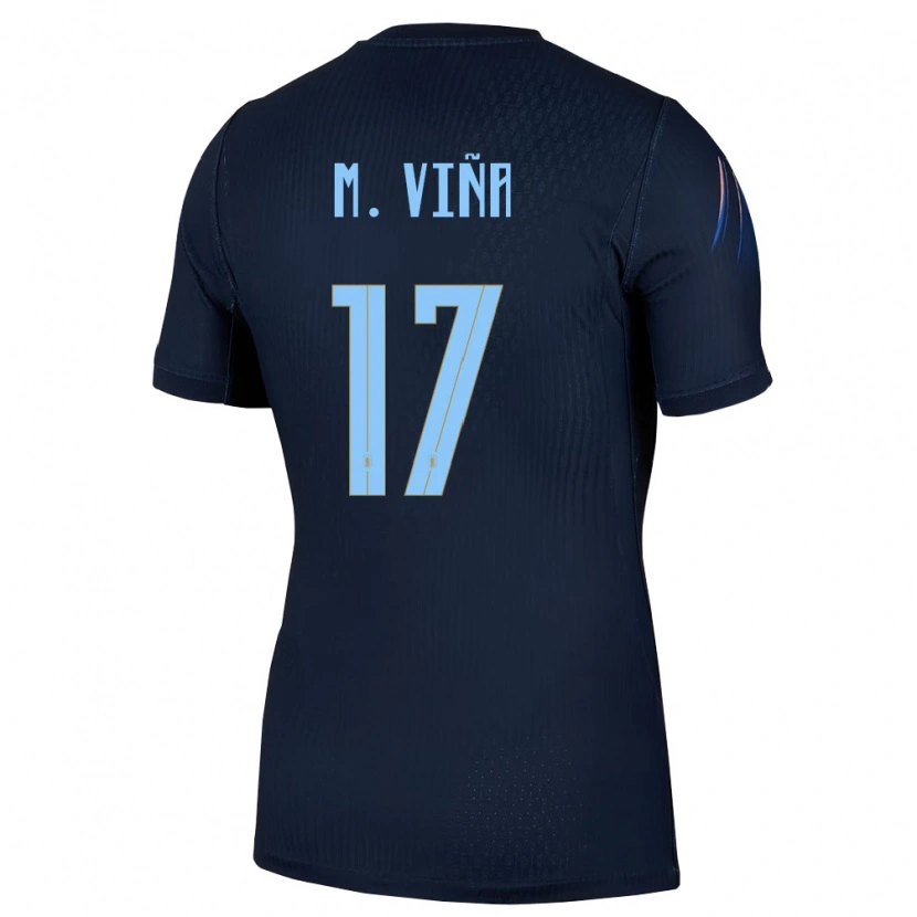 Danxen Kid Uruguay Matías Viña #17 Black Blue Away Jersey 26-28 T-Shirt