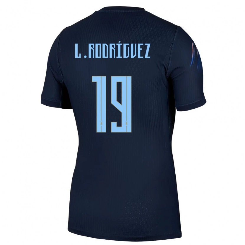 Danxen Kid Uruguay Luciano Rodríguez #19 Black Blue Away Jersey 26-28 T-Shirt