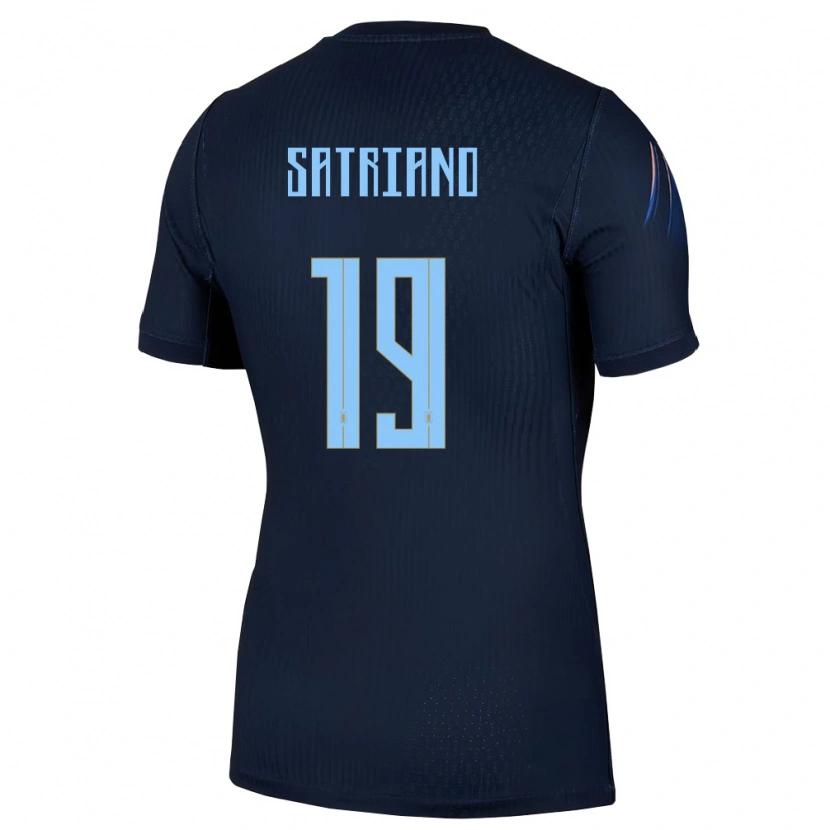 Danxen Kid Uruguay Martin Satriano #19 Black Blue Away Jersey 26-28 T-Shirt