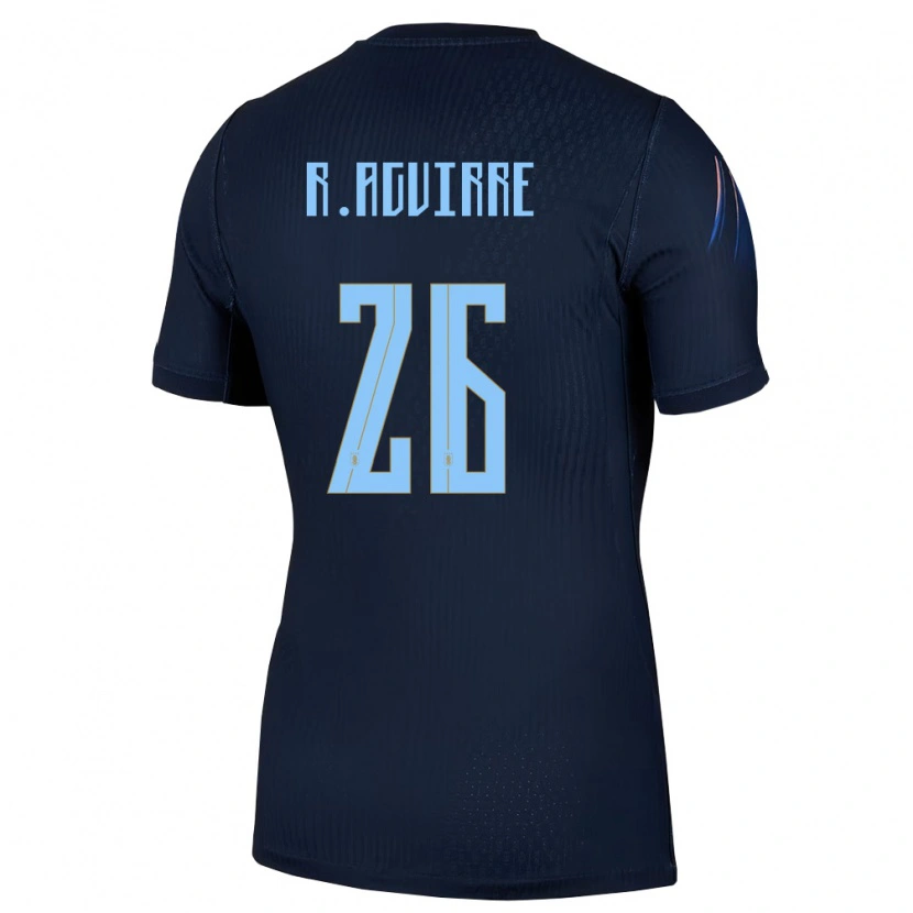 Danxen Kid Uruguay Rodrigo Aguirre #26 Black Blue Away Jersey 26-28 T-Shirt
