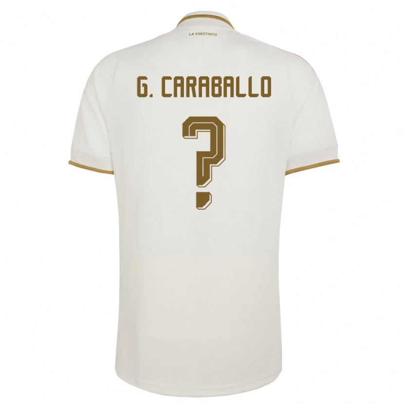 Danxen Kid Venezuela Gustavo Caraballo #0 Off-White Yellow Away Jersey 26-28 T-Shirt