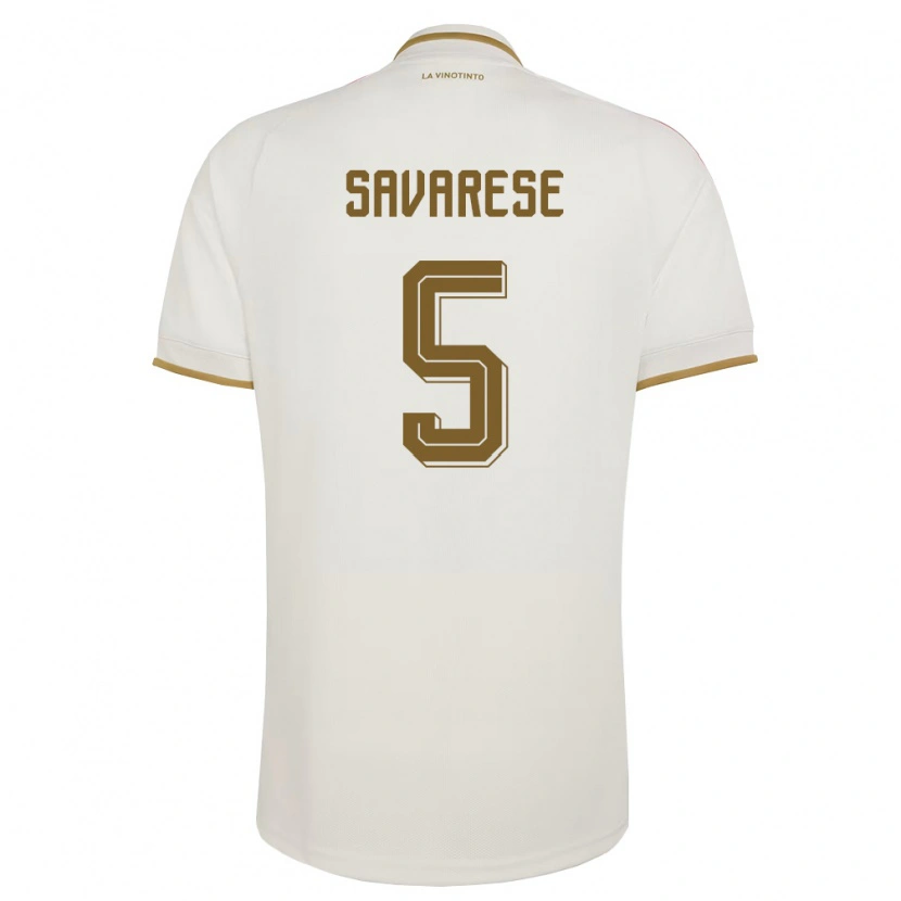 Danxen Kid Venezuela Christian Savarese #5 Off-White Yellow Away Jersey 26-28 T-Shirt