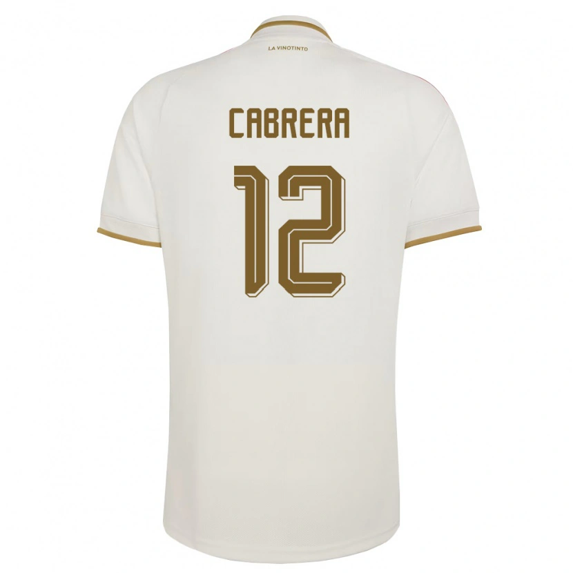 Danxen Kid Venezuela Daniel Cabrera #12 Off-White Yellow Away Jersey 26-28 T-Shirt
