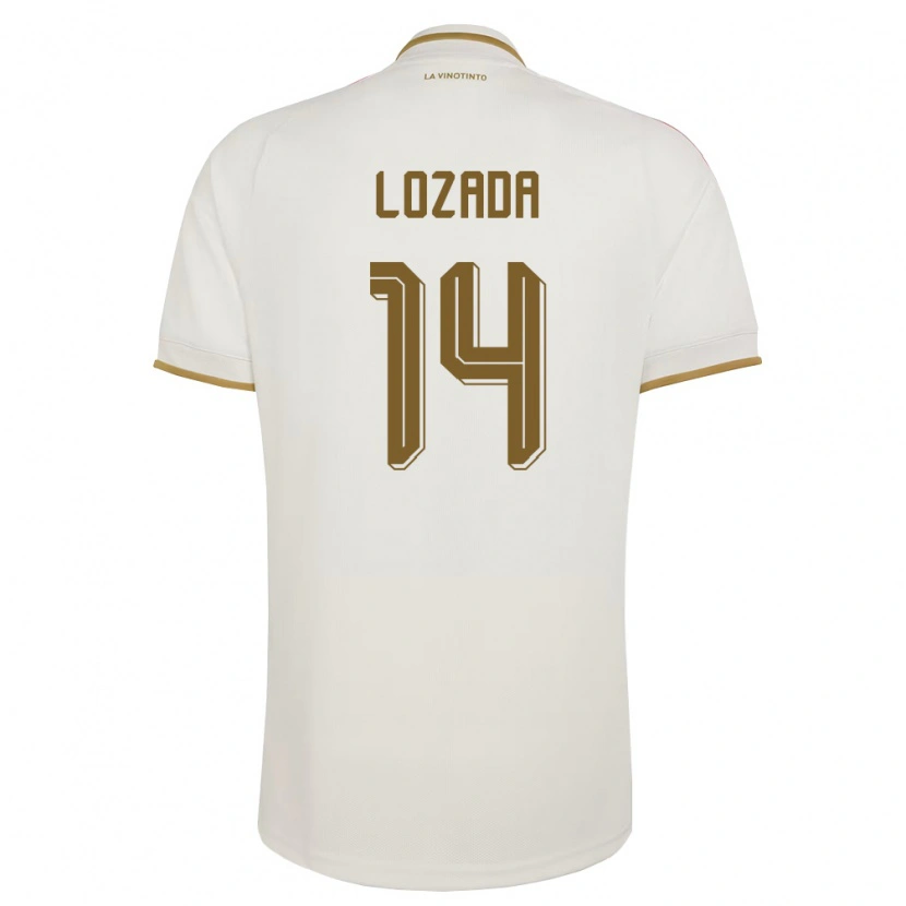 Danxen Kid Venezuela Leonardo Lozada #14 Off-White Yellow Away Jersey 26-28 T-Shirt