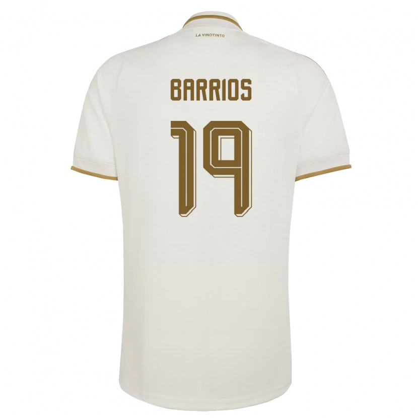 Danxen Kid Venezuela Jesus Barrios #19 Off-White Yellow Away Jersey 26-28 T-Shirt