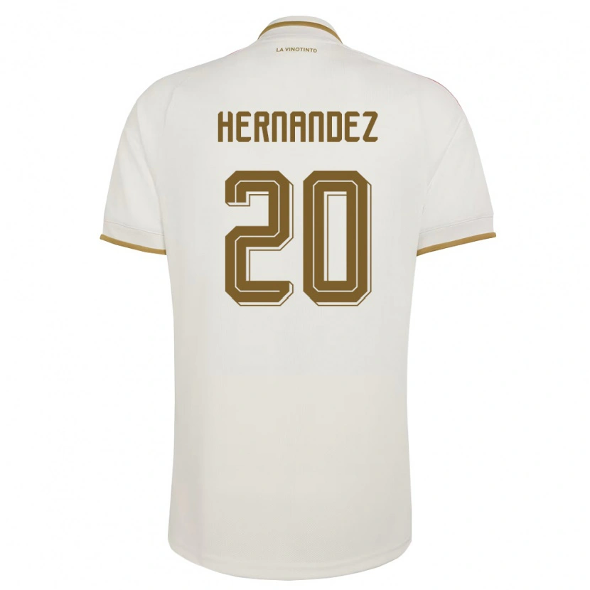 Danxen Kid Venezuela Ronald Hernández #20 Off-White Yellow Away Jersey 26-28 T-Shirt