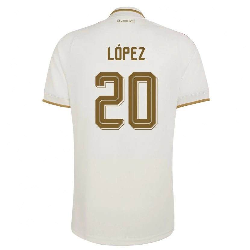 Danxen Kid Venezuela Ángel López #20 Off-White Yellow Away Jersey 26-28 T-Shirt