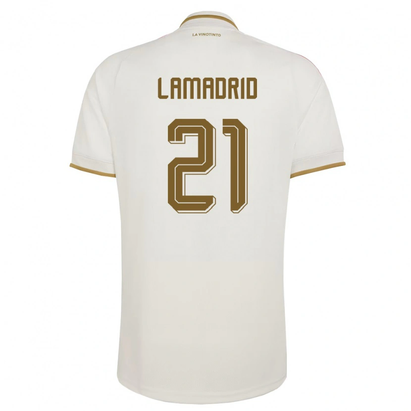 Danxen Kid Venezuela Keiber Lamadrid #21 Off-White Yellow Away Jersey 26-28 T-Shirt