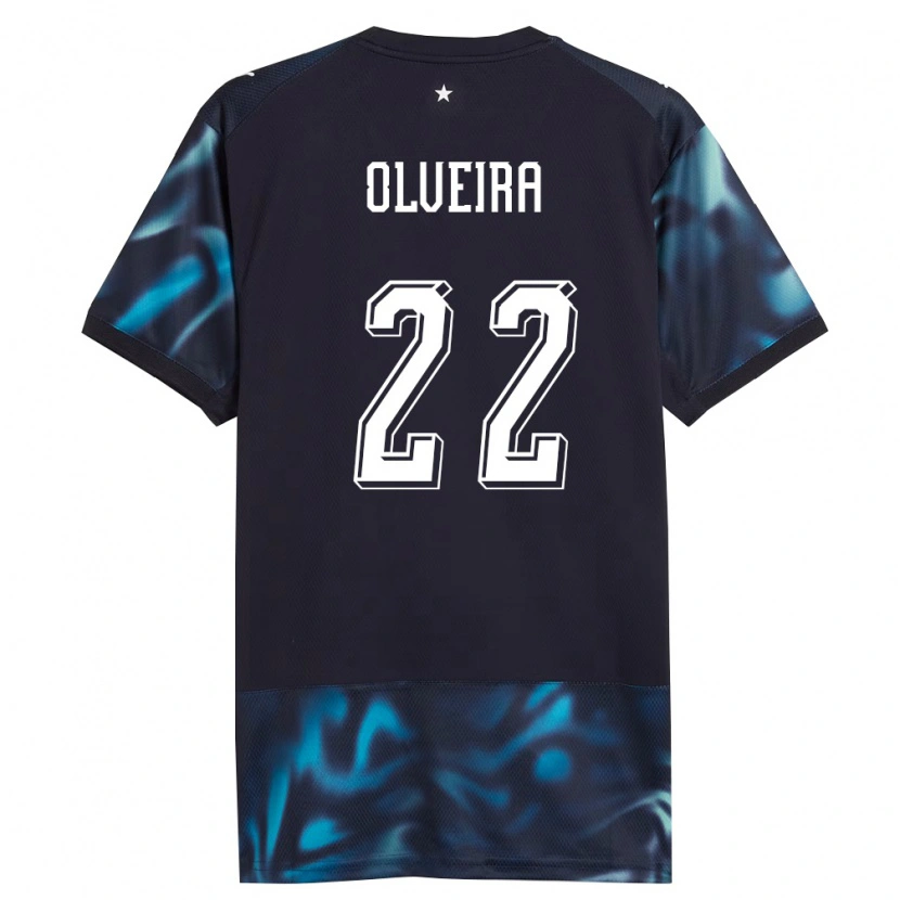 Danxen Kid Paraguay Gastón Olveira #22 Navy Sky Blue Away Jersey 26-28 T-Shirt