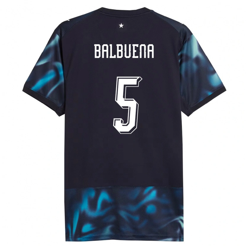 Danxen Kid Paraguay Fabián Balbuena #5 Navy Sky Blue Away Jersey 26-28 T-Shirt