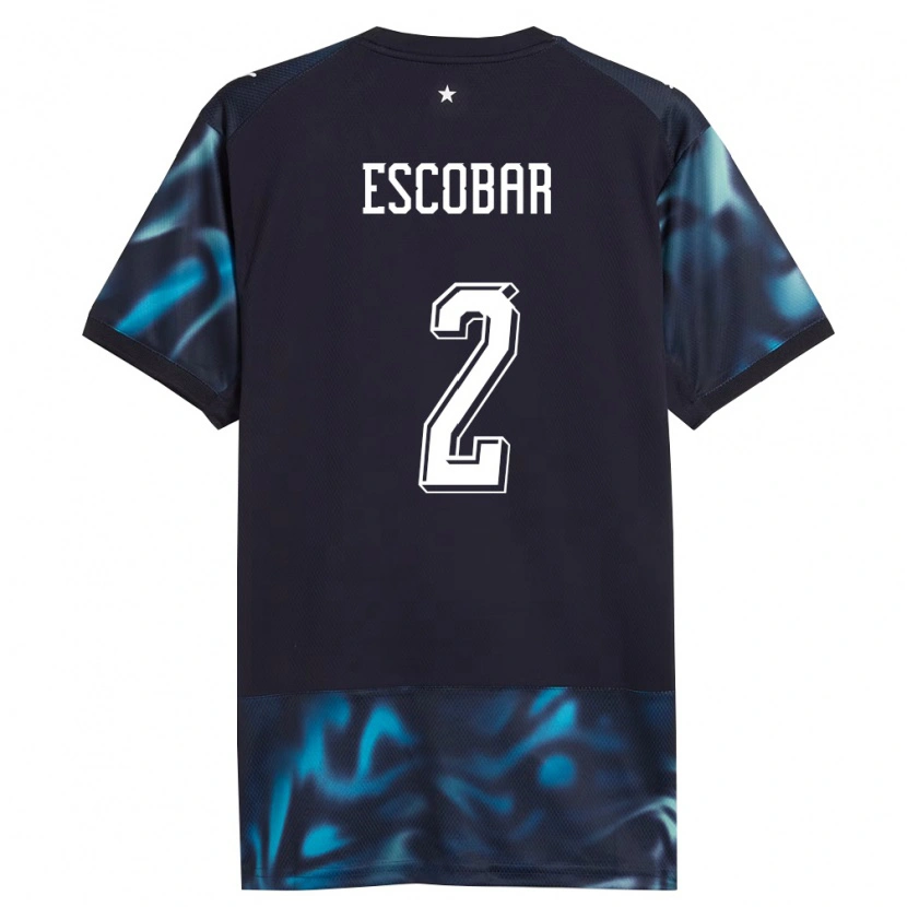 Danxen Kid Paraguay Bruno Escobar #2 Navy Sky Blue Away Jersey 26-28 T-Shirt