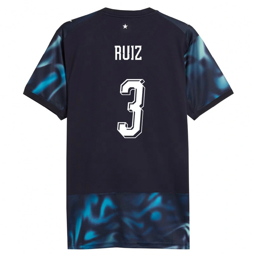 Danxen Kid Paraguay Christhian Ruiz #3 Navy Sky Blue Away Jersey 26-28 T-Shirt