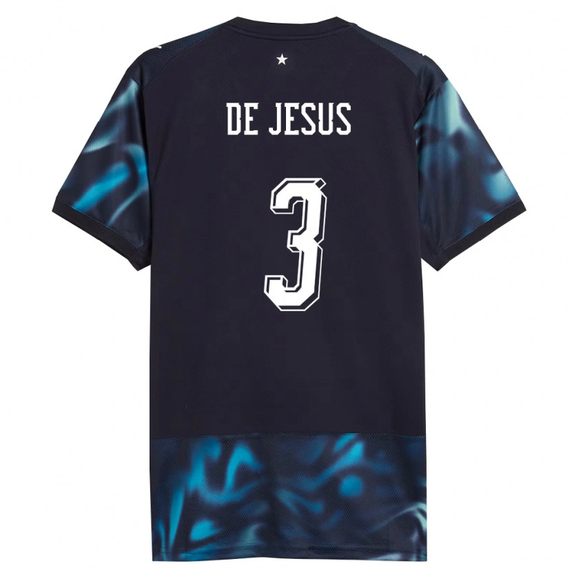 Danxen Kid Paraguay Ronaldo De Jesús #3 Navy Sky Blue Away Jersey 26-28 T-Shirt