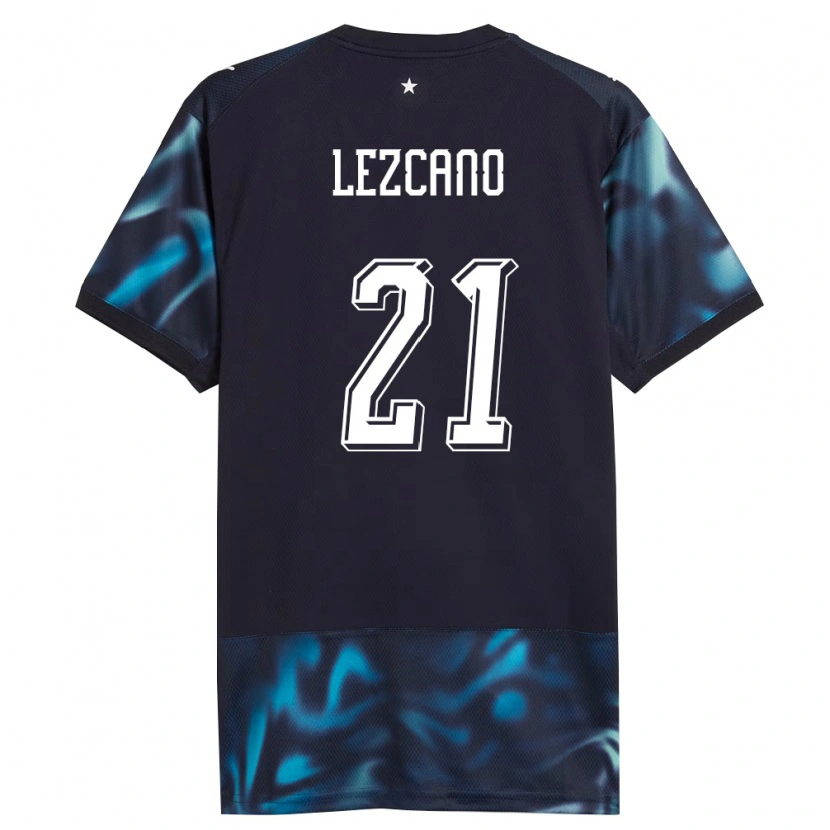 Danxen Kid Paraguay Rubén Lezcano #21 Navy Sky Blue Away Jersey 26-28 T-Shirt