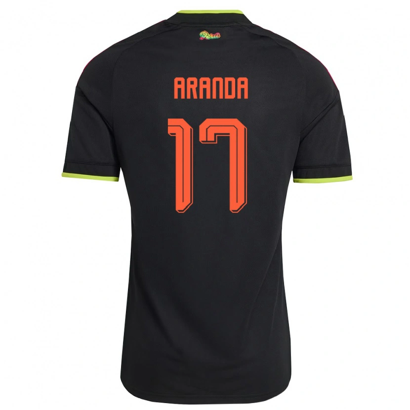 Danxen Kid Peru José Aranda #17 Black Yellow Pink Away Jersey 26-28 T-Shirt