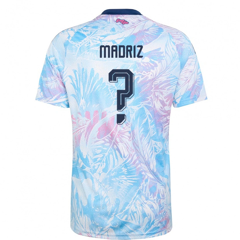 Danxen Kid Costa Rica Abraham Madriz #0 Sky Blue Navy Pink Away Jersey 26-28 T-Shirt