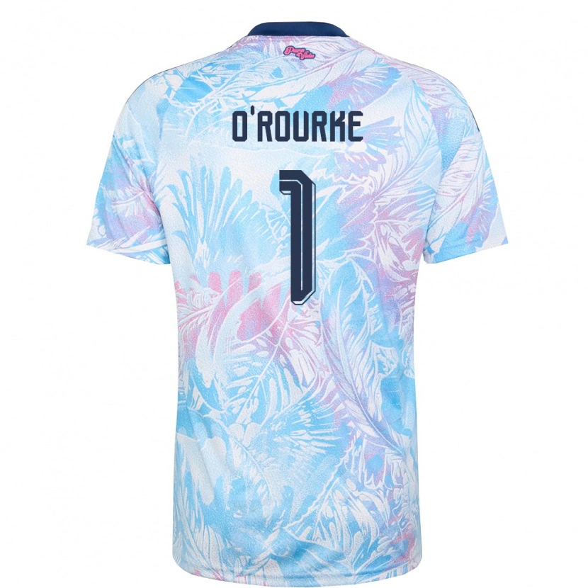 Danxen Kid Costa Rica Ian O'rourke #1 Sky Blue Navy Pink Away Jersey 26-28 T-Shirt