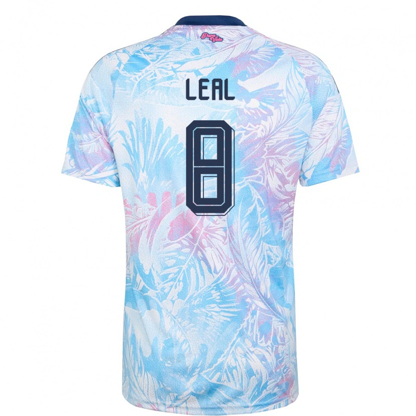 Danxen Kid Costa Rica Randall Leal #8 Sky Blue Navy Pink Away Jersey 26-28 T-Shirt
