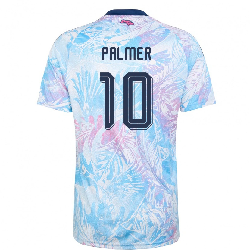 Danxen Kid Costa Rica Dax Palmer #10 Sky Blue Navy Pink Away Jersey 26-28 T-Shirt