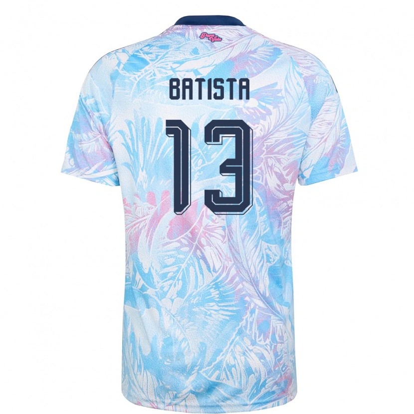 Danxen Kid Costa Rica Jean Batista #13 Sky Blue Navy Pink Away Jersey 26-28 T-Shirt