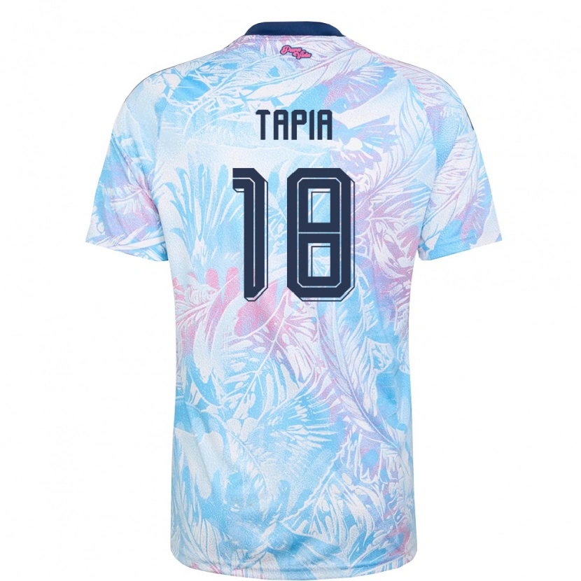 Danxen Kid Costa Rica Priscilla Tapia #18 Sky Blue Navy Pink Away Jersey 26-28 T-Shirt