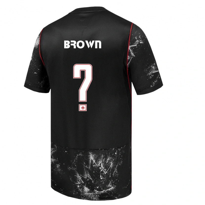 Danxen Kid Canada Evan Brown #0 Black White Red Away Jersey 26-28 T-Shirt