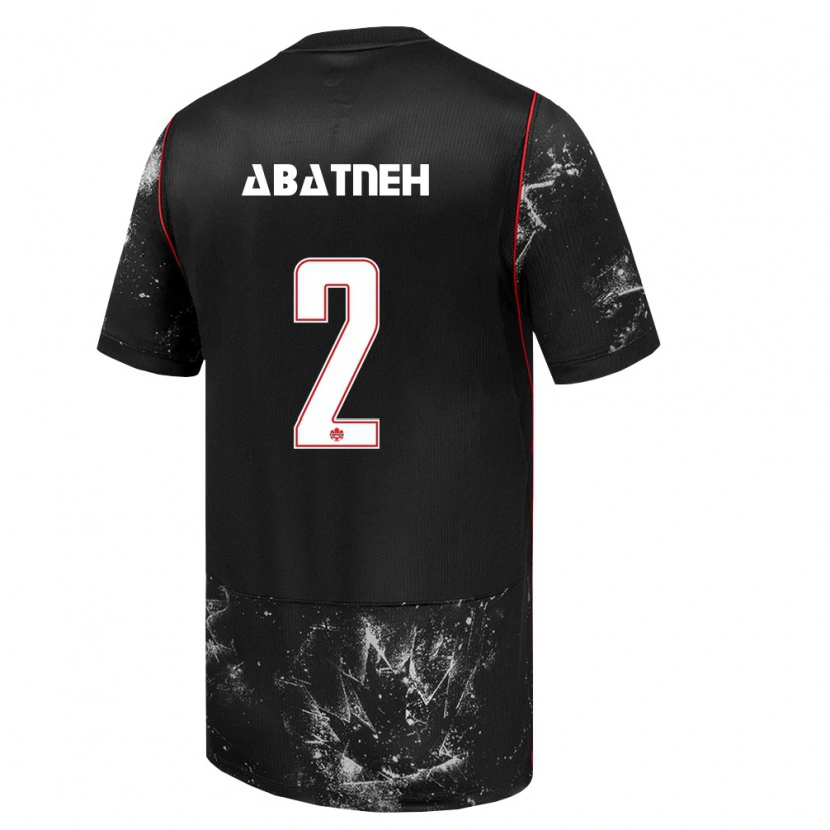 Danxen Kid Canada Noah Abatneh #2 Black White Red Away Jersey 26-28 T-Shirt