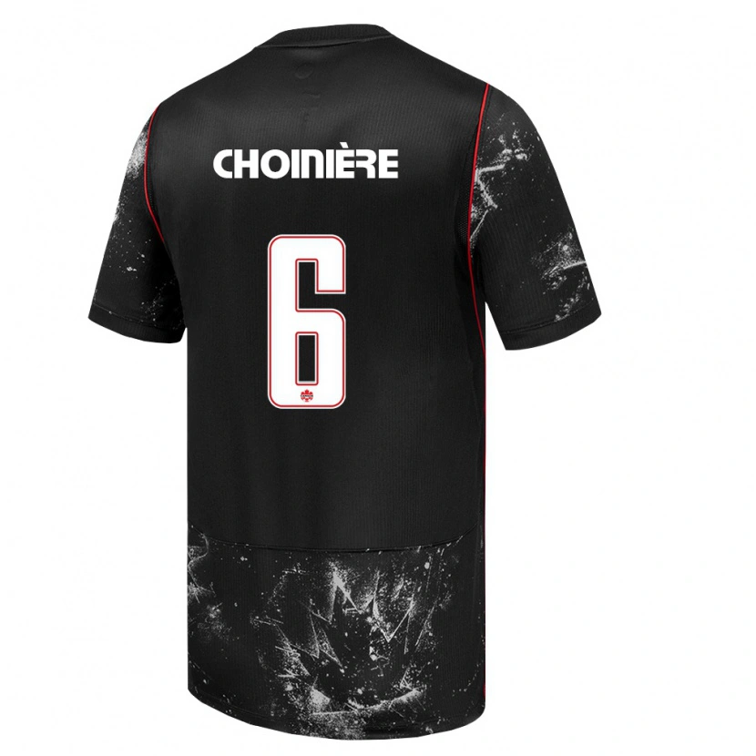Danxen Kid Canada Mathieu Choinière #6 Black White Red Away Jersey 26-28 T-Shirt