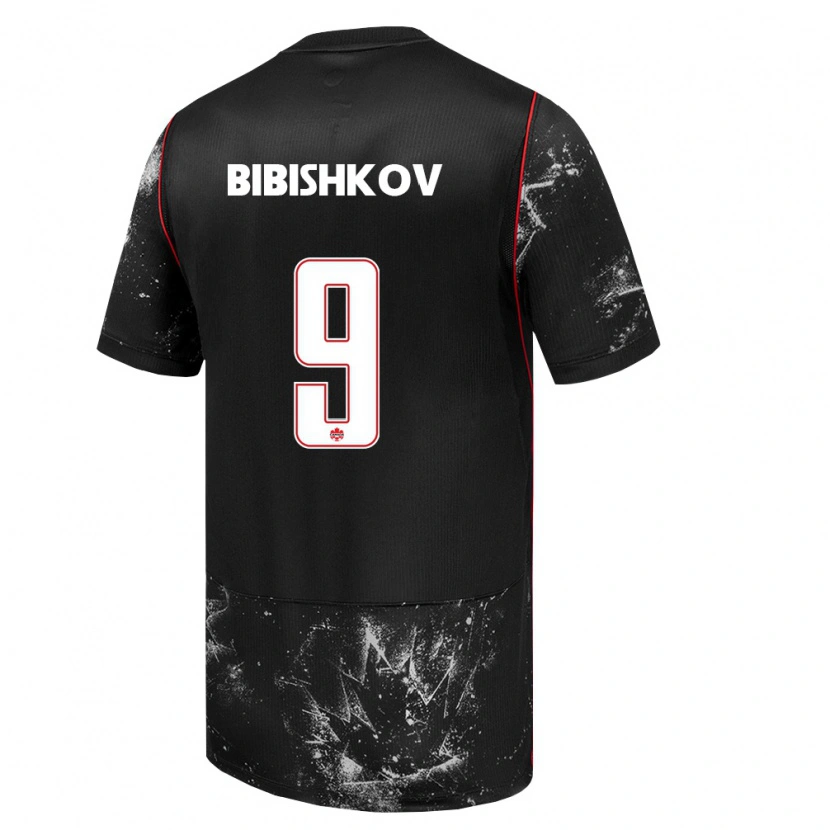 Danxen Kid Canada Marsel Bibishkov #9 Black White Red Away Jersey 26-28 T-Shirt