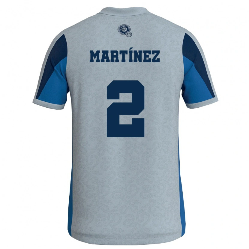 Danxen Kid El Salvador Cristian Martínez #2 White Sky Blue Away Jersey 26-28 T-Shirt