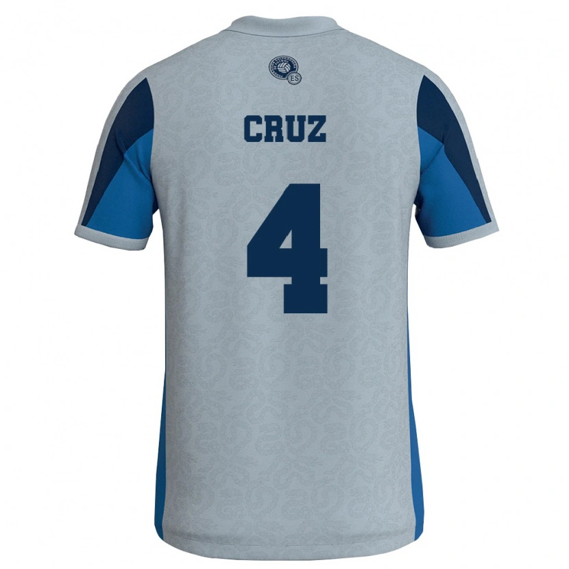 Danxen Kid El Salvador Jorge Cruz #4 White Sky Blue Away Jersey 26-28 T-Shirt