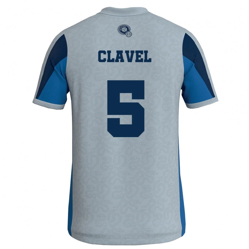 Danxen Kid El Salvador Rudy Clavel #5 White Sky Blue Away Jersey 26-28 T-Shirt